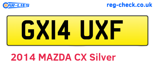 GX14UXF are the vehicle registration plates.
