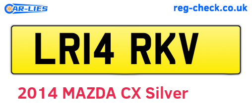 LR14RKV are the vehicle registration plates.