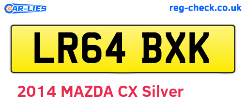 LR64BXK are the vehicle registration plates.