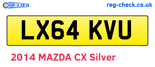 LX64KVU are the vehicle registration plates.