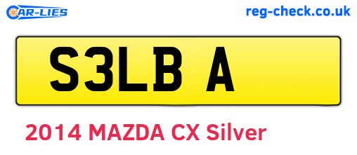 S3LBA are the vehicle registration plates.