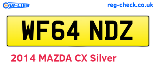 WF64NDZ are the vehicle registration plates.