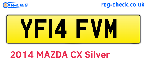 YF14FVM are the vehicle registration plates.