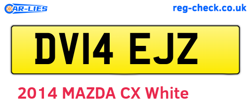 DV14EJZ are the vehicle registration plates.