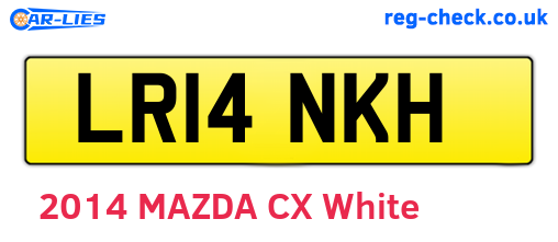 LR14NKH are the vehicle registration plates.