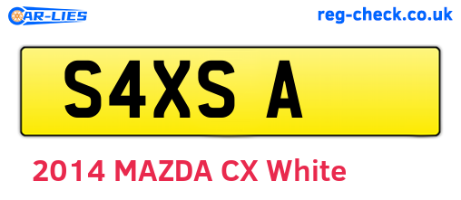 S4XSA are the vehicle registration plates.