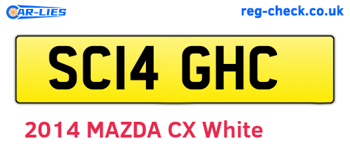 SC14GHC are the vehicle registration plates.