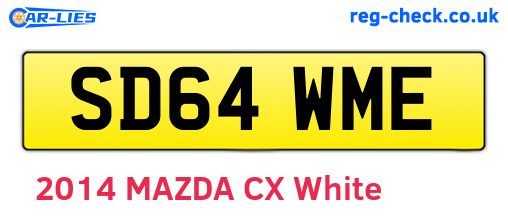 SD64WME are the vehicle registration plates.