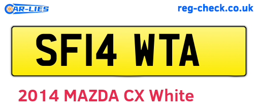 SF14WTA are the vehicle registration plates.
