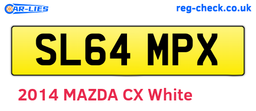 SL64MPX are the vehicle registration plates.