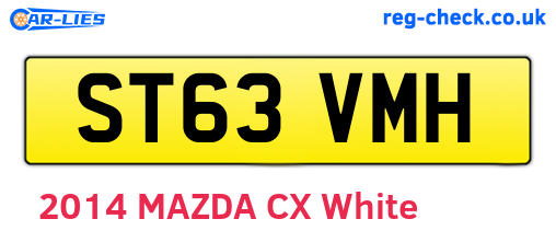 ST63VMH are the vehicle registration plates.