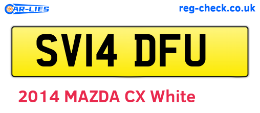 SV14DFU are the vehicle registration plates.