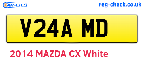 V24AMD are the vehicle registration plates.