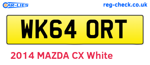 WK64ORT are the vehicle registration plates.