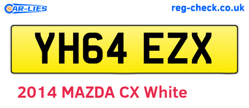 YH64EZX are the vehicle registration plates.