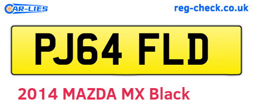 PJ64FLD are the vehicle registration plates.