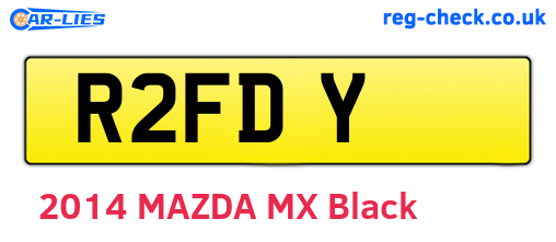 R2FDY are the vehicle registration plates.