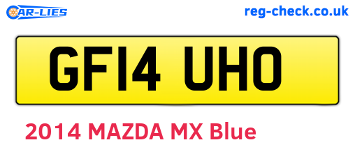 GF14UHO are the vehicle registration plates.