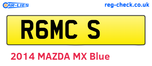 R6MCS are the vehicle registration plates.