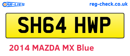 SH64HWP are the vehicle registration plates.