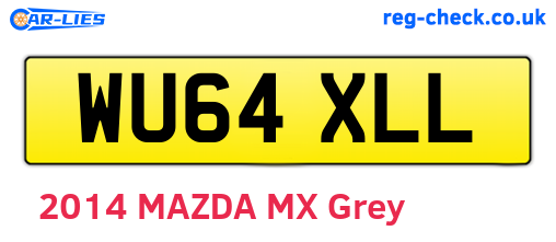 WU64XLL are the vehicle registration plates.