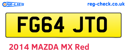 FG64JTO are the vehicle registration plates.
