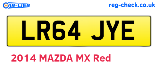 LR64JYE are the vehicle registration plates.