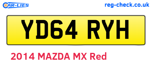 YD64RYH are the vehicle registration plates.