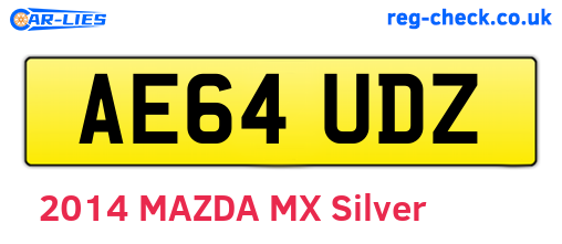 AE64UDZ are the vehicle registration plates.