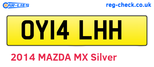 OY14LHH are the vehicle registration plates.