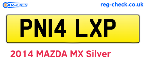 PN14LXP are the vehicle registration plates.