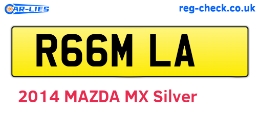 R66MLA are the vehicle registration plates.