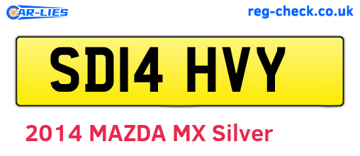 SD14HVY are the vehicle registration plates.