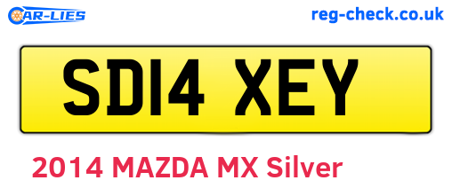 SD14XEY are the vehicle registration plates.