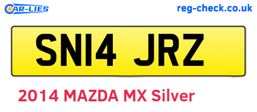 SN14JRZ are the vehicle registration plates.