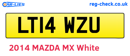 LT14WZU are the vehicle registration plates.
