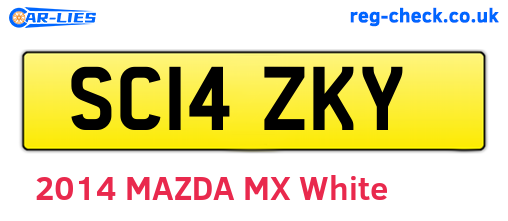 SC14ZKY are the vehicle registration plates.