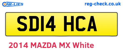 SD14HCA are the vehicle registration plates.