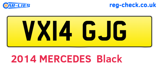 VX14GJG are the vehicle registration plates.
