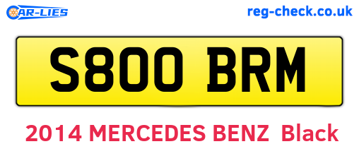 S800BRM are the vehicle registration plates.