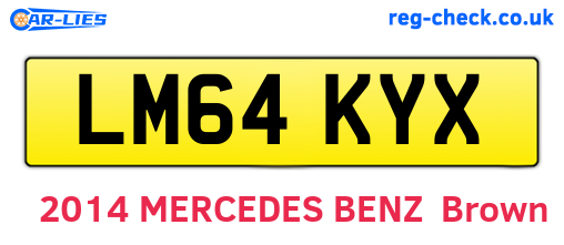 LM64KYX are the vehicle registration plates.