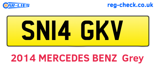 SN14GKV are the vehicle registration plates.