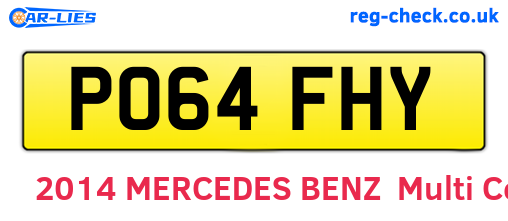 PO64FHY are the vehicle registration plates.