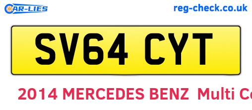 SV64CYT are the vehicle registration plates.