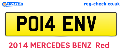 PO14ENV are the vehicle registration plates.