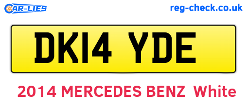 DK14YDE are the vehicle registration plates.