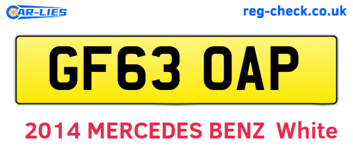 GF63OAP are the vehicle registration plates.