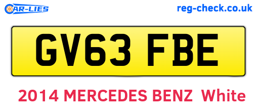 GV63FBE are the vehicle registration plates.