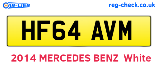 HF64AVM are the vehicle registration plates.