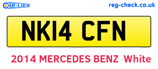 NK14CFN are the vehicle registration plates.